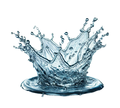 water drop with dynamic splash back